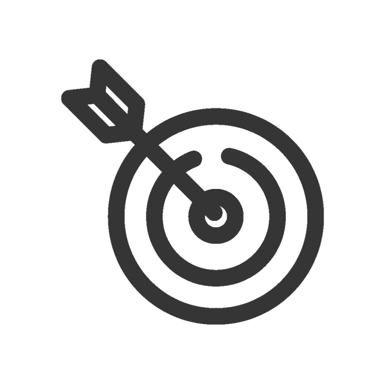 an arrow in the center of a target