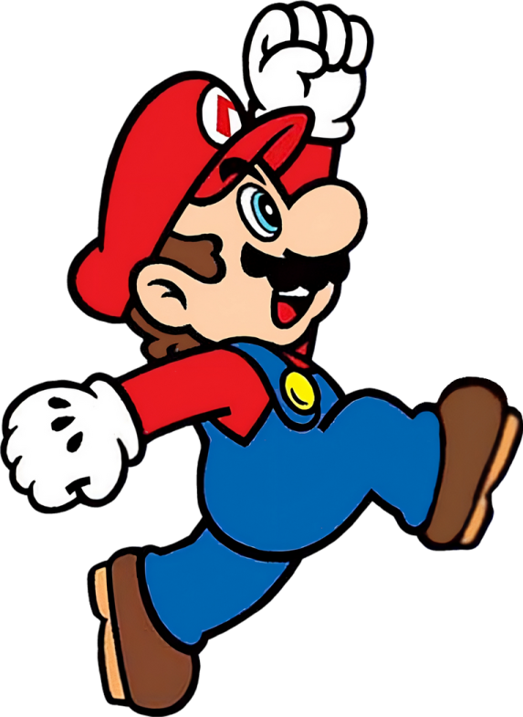 an image of a mario running