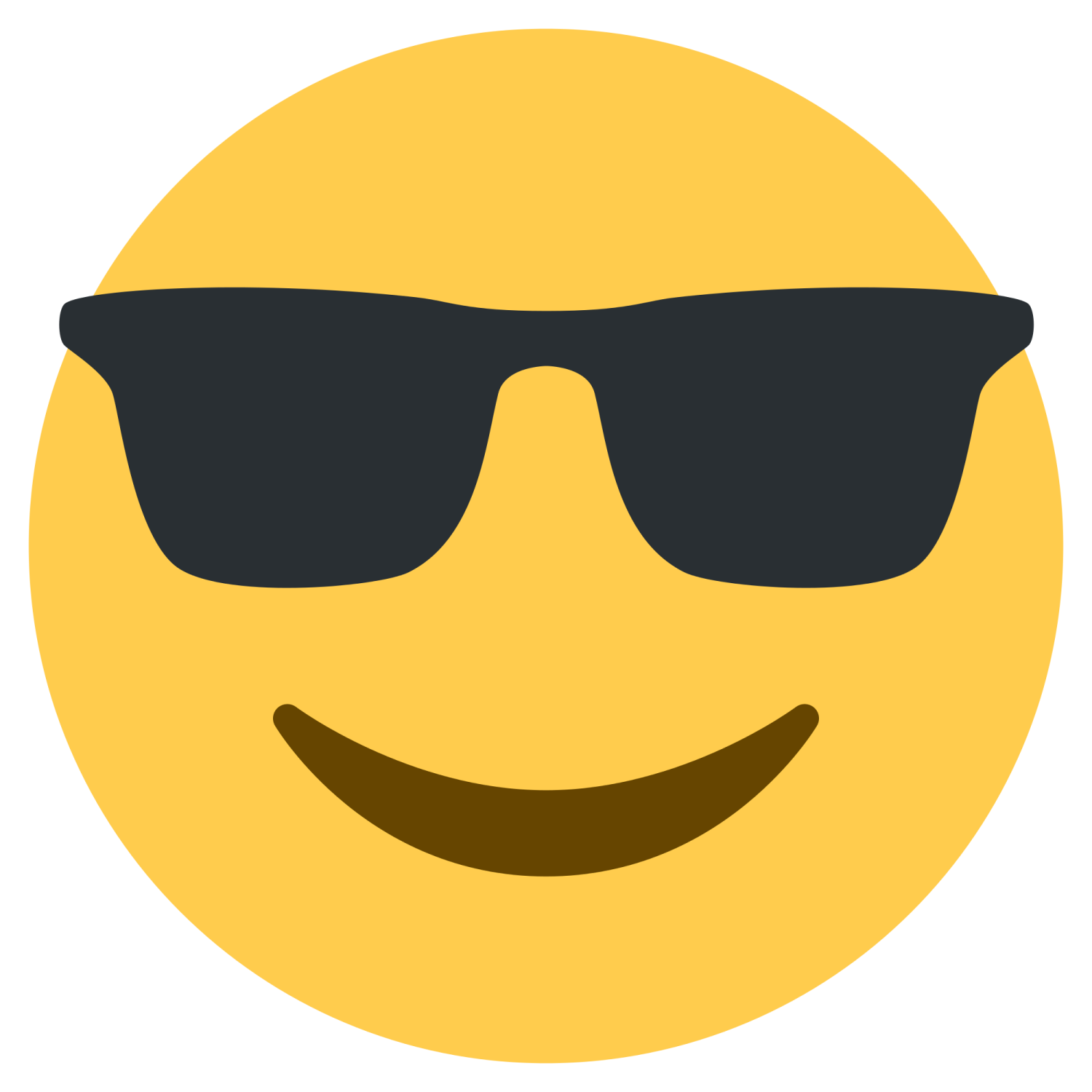 a yellow smiley face with sunglasses