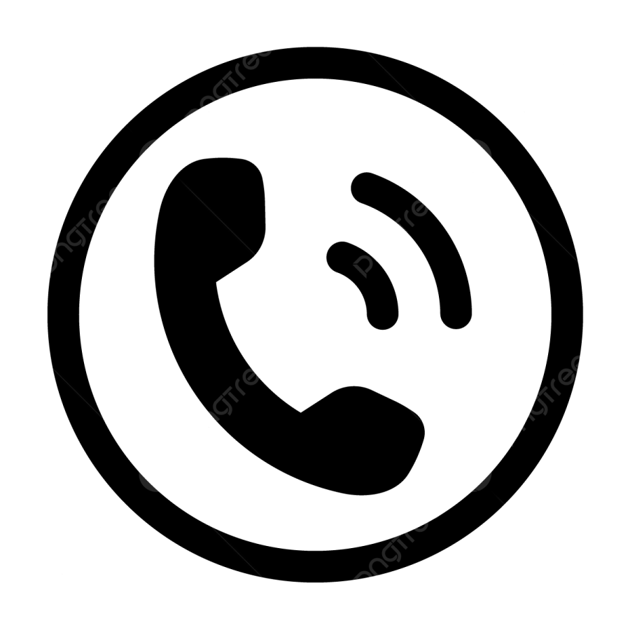 a black and white icon of a phone