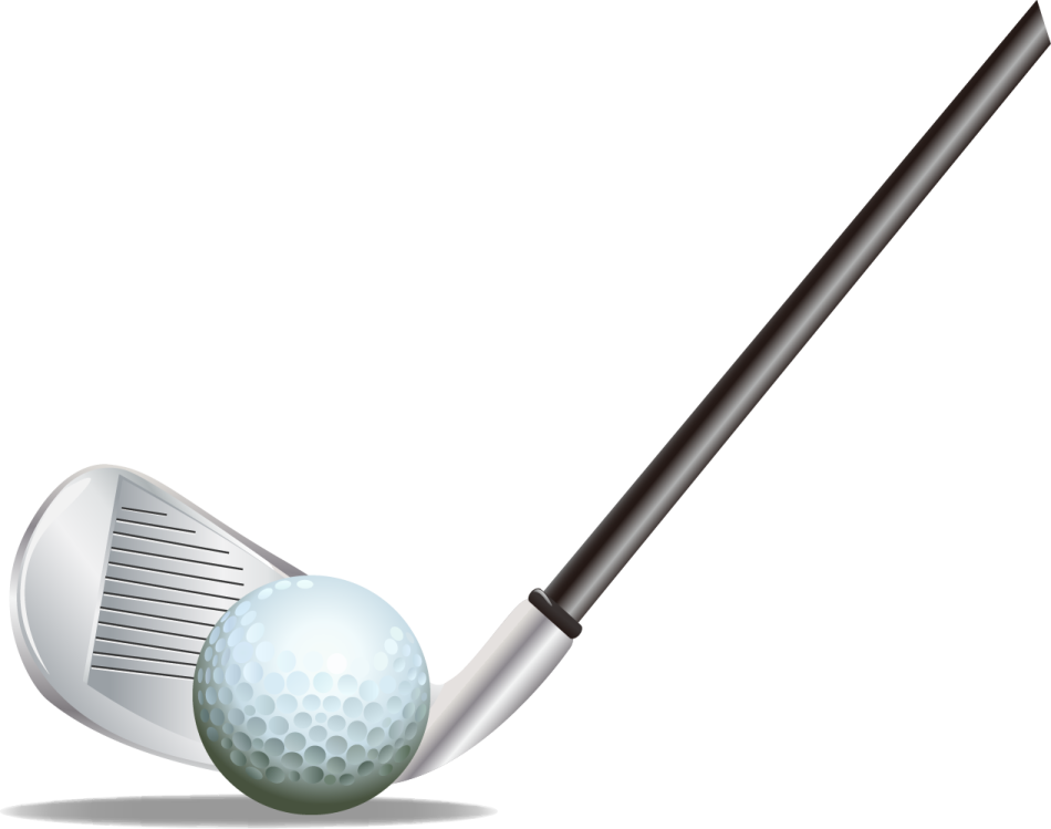 a golf ball and driver on a white background