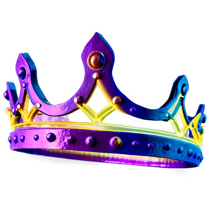 a purple and blue crown on a white background