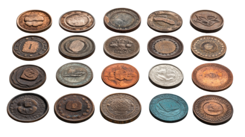 a collection of coins