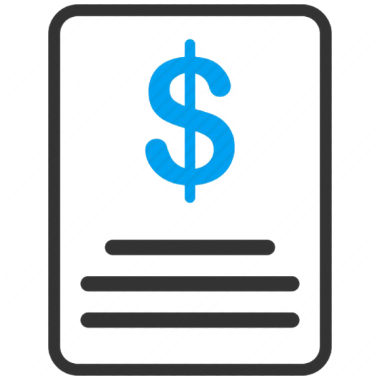 a paper with a dollar sign on it