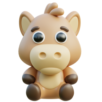 an animal with big eyes sitting on the ground