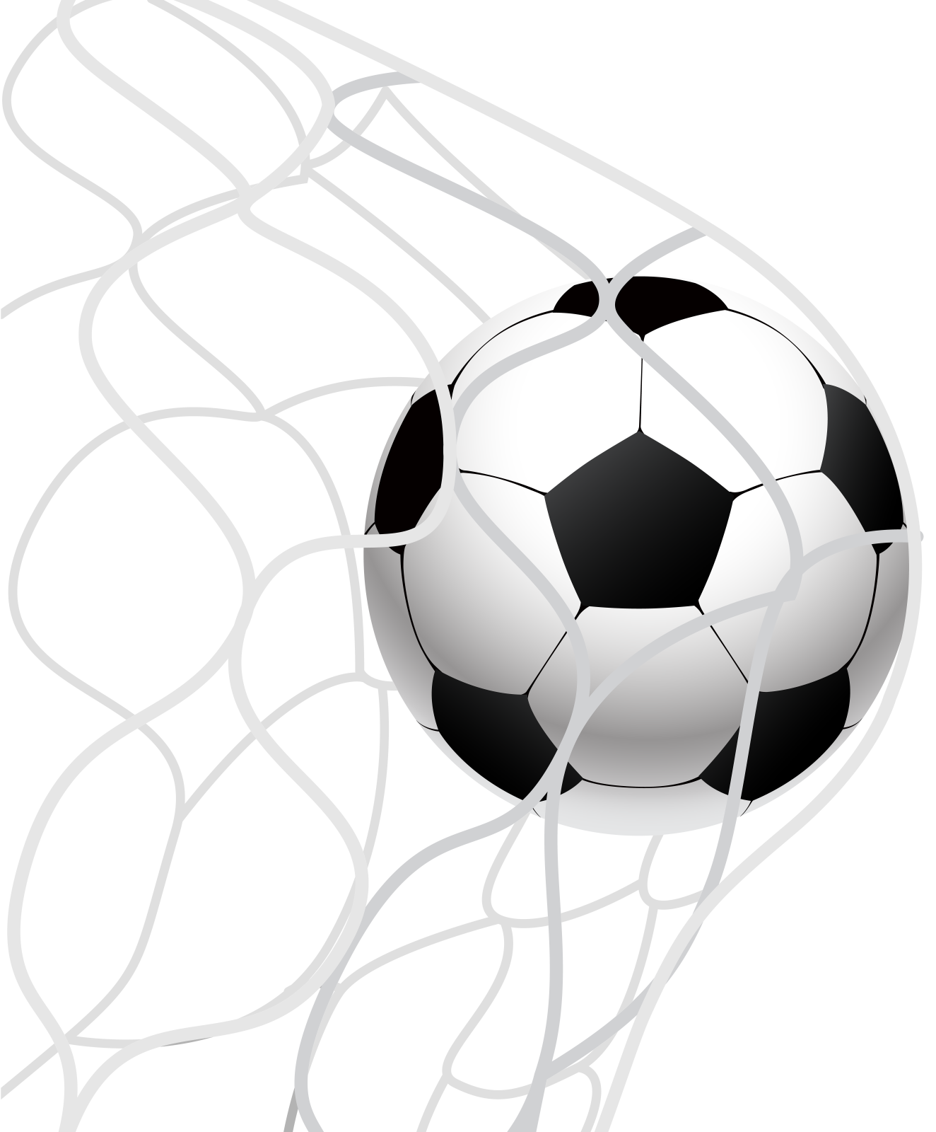 a soccer ball flying through the air