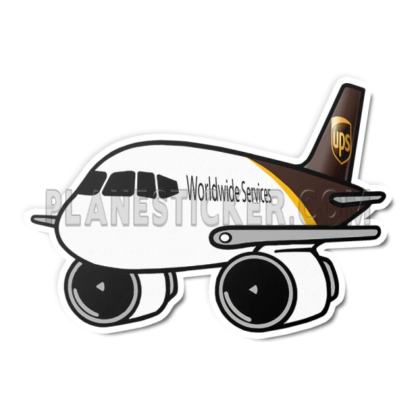 a sticker of an airplane with the word worldwide on it
