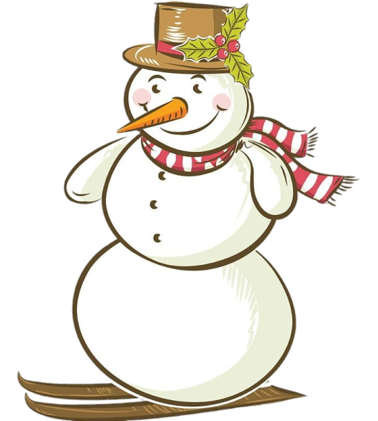 a snowman wearing a top hat and scarf