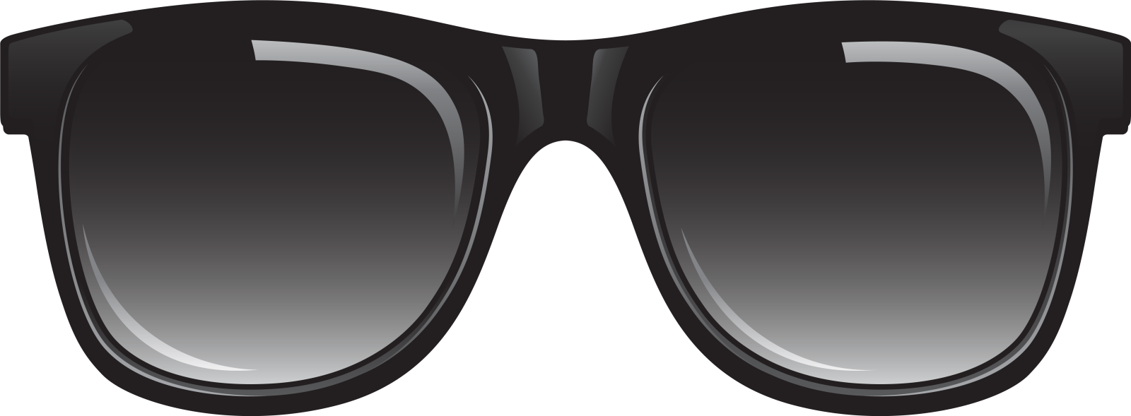 a pair of black sunglasses