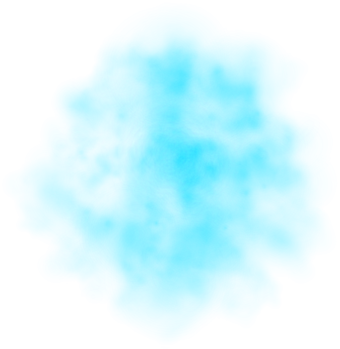 a blue cloud on a white background