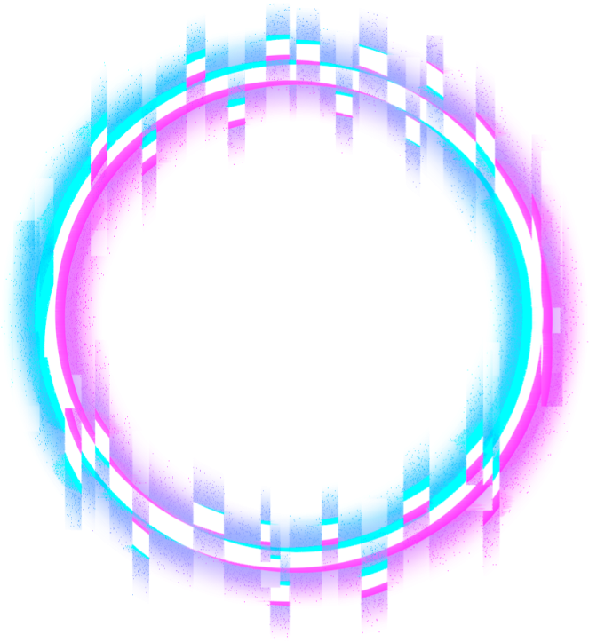 a circular frame with colorful lines in the middle