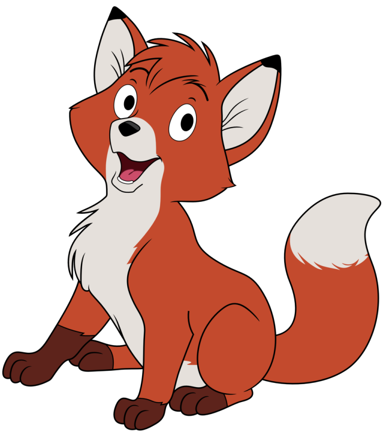 a red fox sitting down and looking at the camera