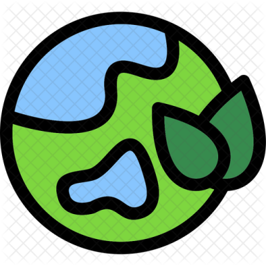 a blue and green earth with leaves on it
