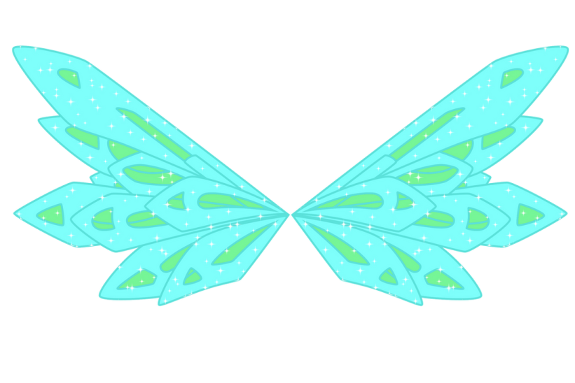 a blue butterfly with green wings