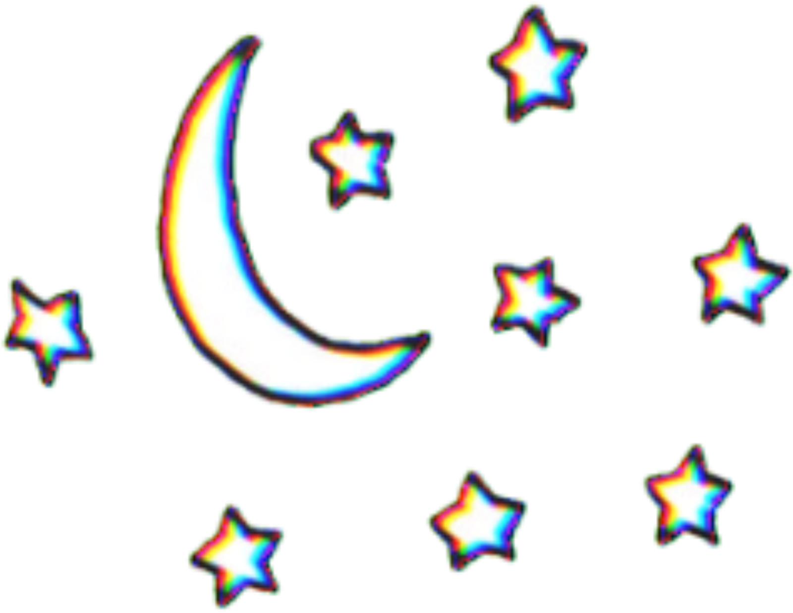 a group of stars and crescents on a white background