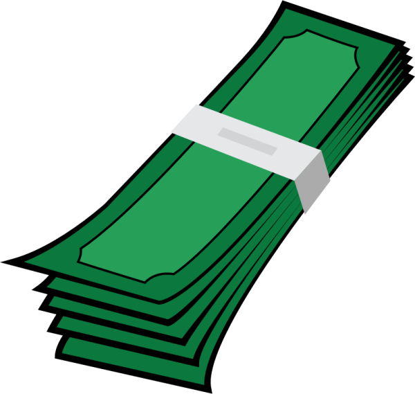 a stack of money clipart