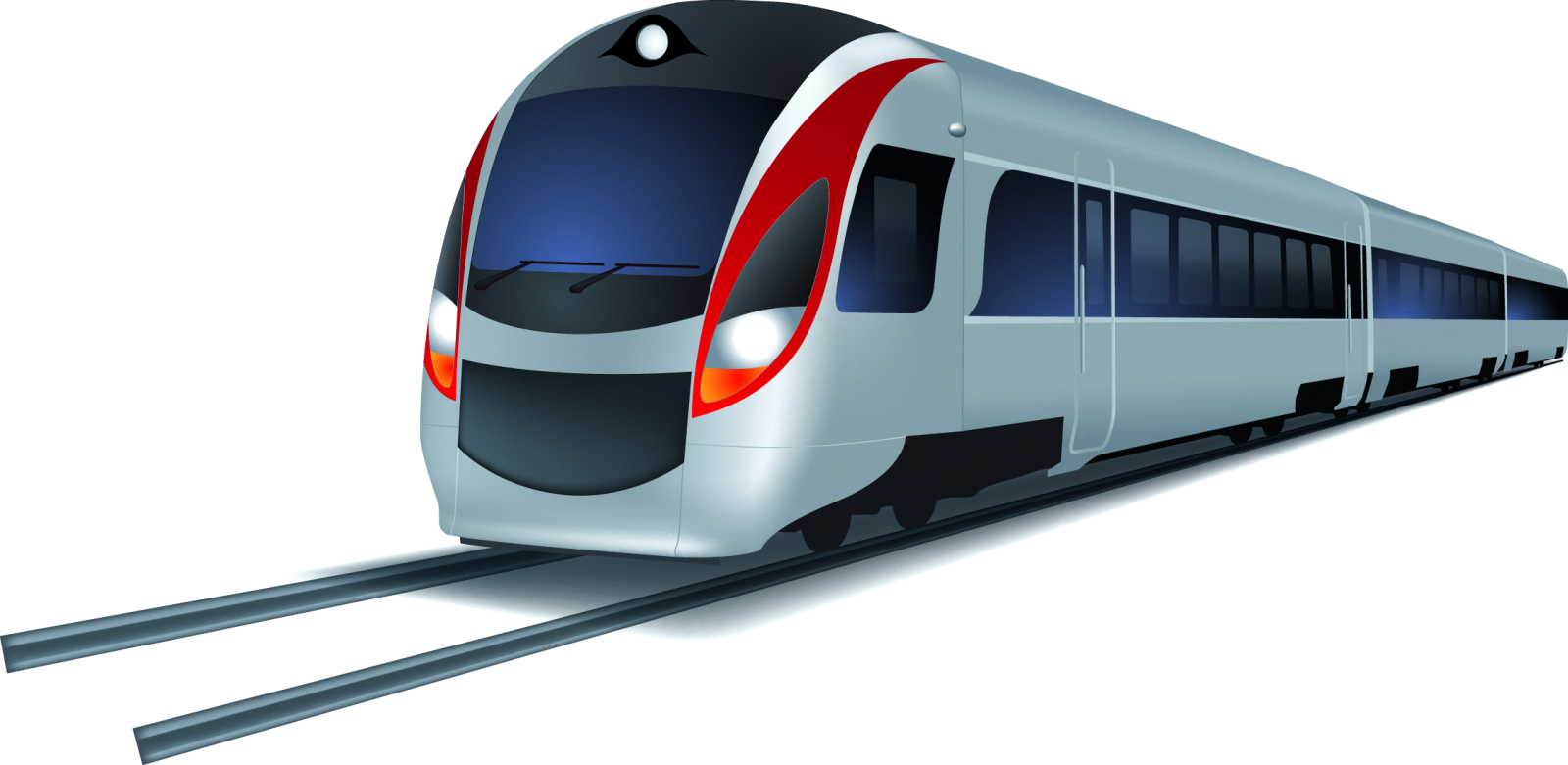 a white and red train on the tracks