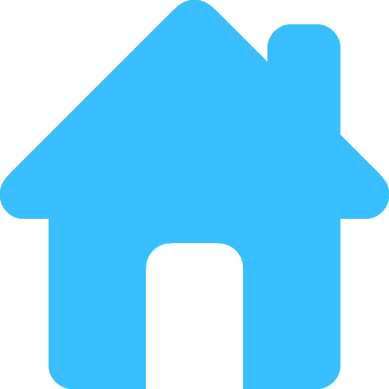 a blue house icon