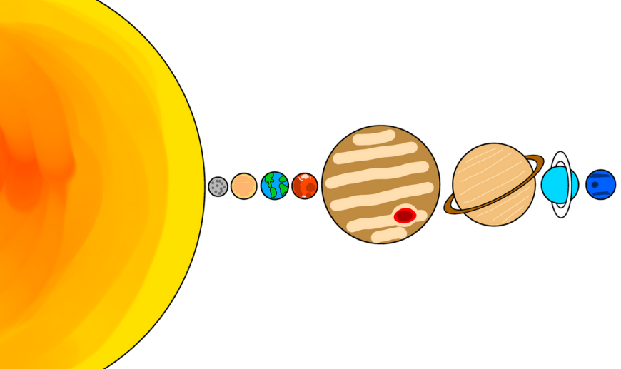 a diagram of the planets