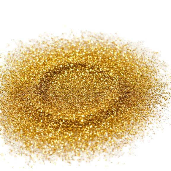 a pile of gold glitter