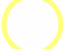 a yellow ring with a white background
