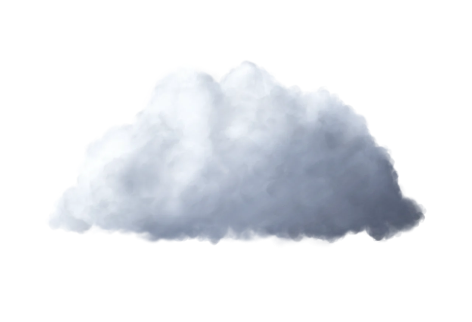 a cloud on a white background