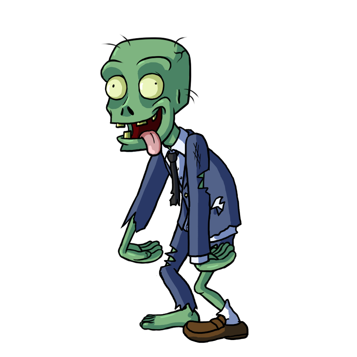 a cartoon zombie in a suit and tie