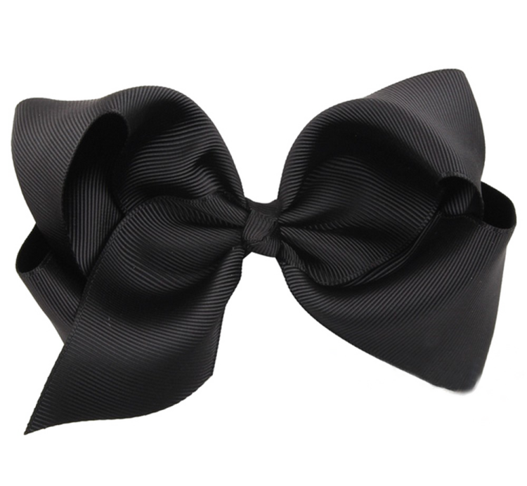 a black bow on a white background