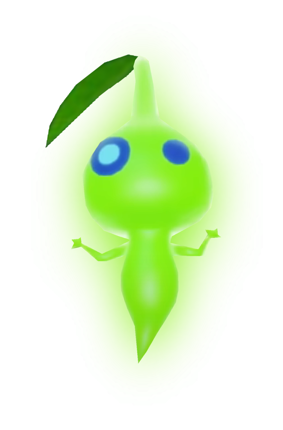 an image of a green pokemon with blue eyes