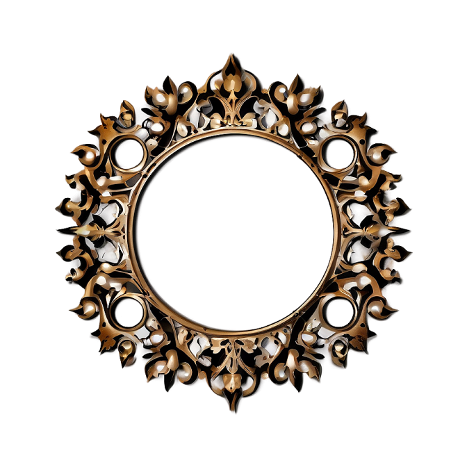 an ornate gold frame with flowers and leaves