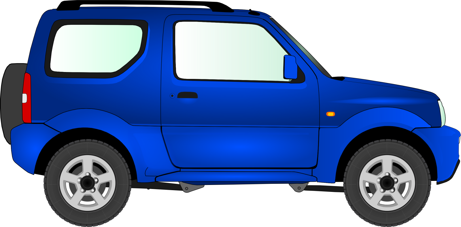 a blue car clipart
