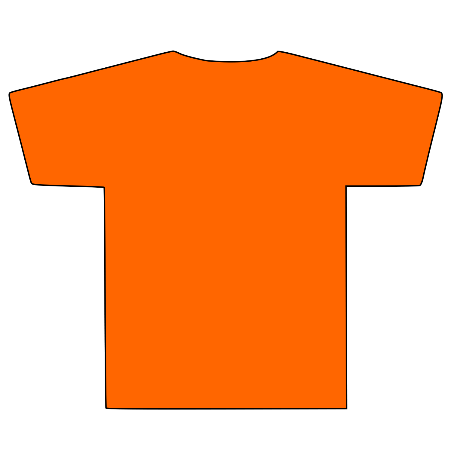 an orange t - shirt