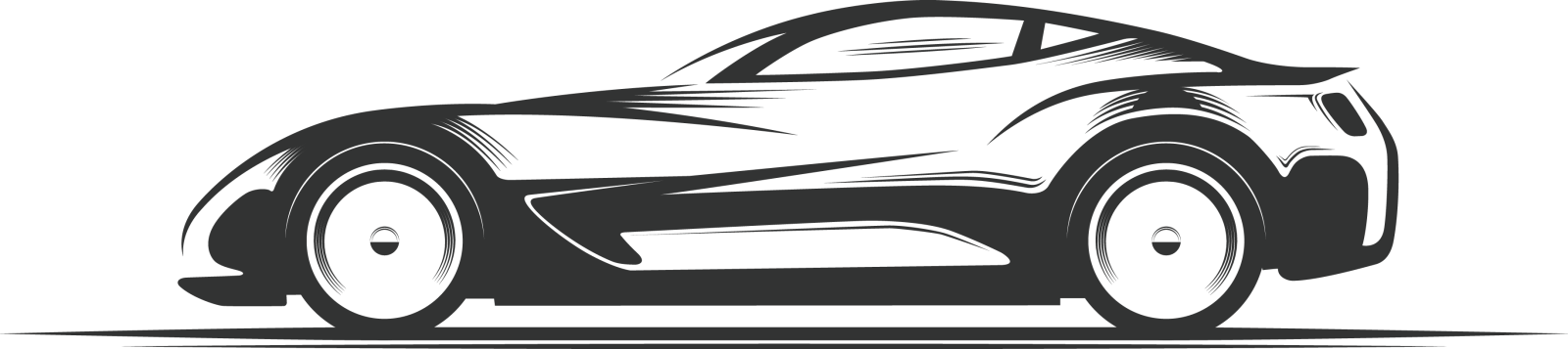 a black and white image of a car