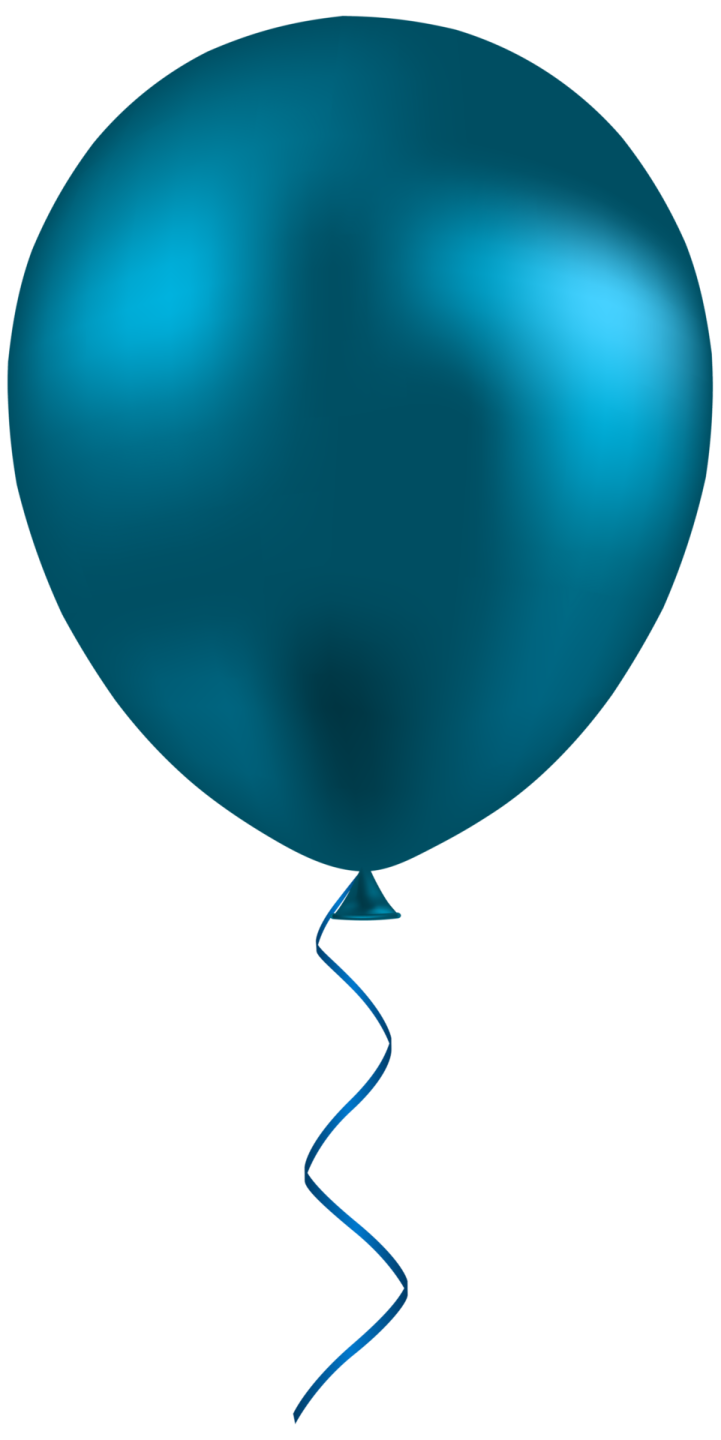 a blue balloon with a white background
