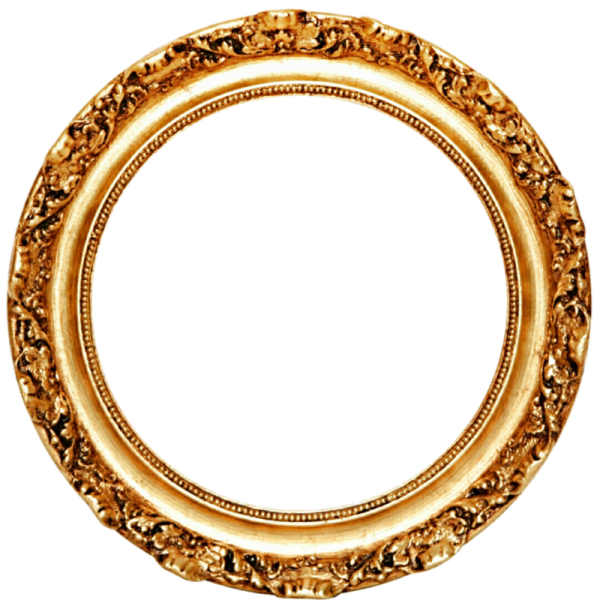gold oval frame png