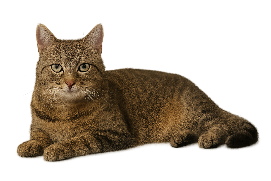 a cat laying down
