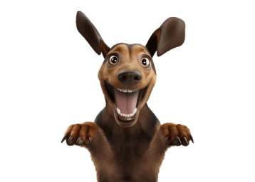 a dog with its mouth open and it's tongue out