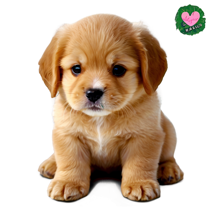a small brown puppy sitting on a white surface