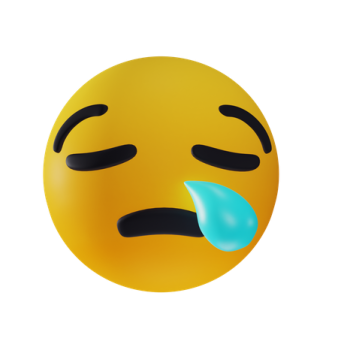 a smiley face with a tear on it's nose