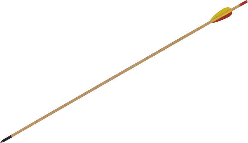a wooden arrow on a white background