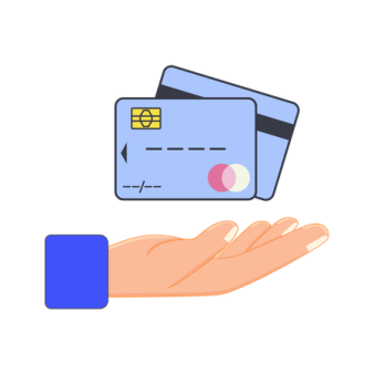 a hand holding a credit card