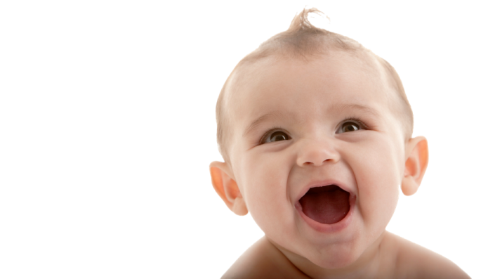 a close up of a baby's face