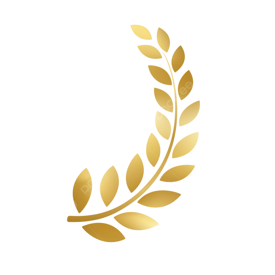 a gold laurel wreath
