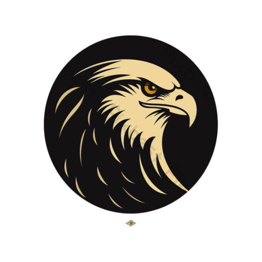 an eagle head on a white background