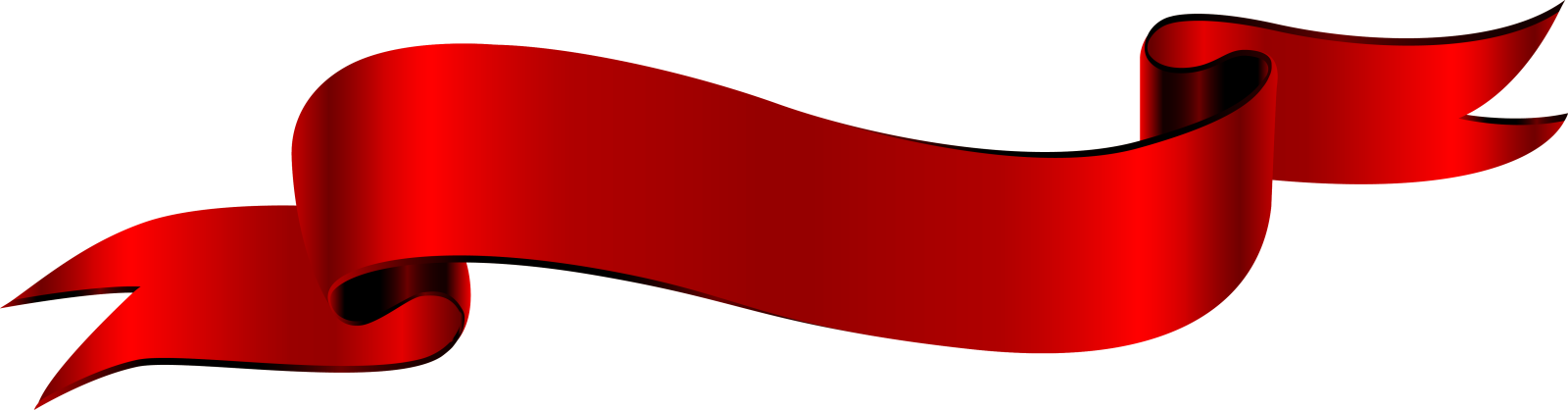 a red ribbon on a white background