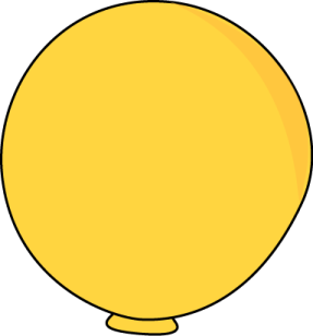a yellow balloon on a white background