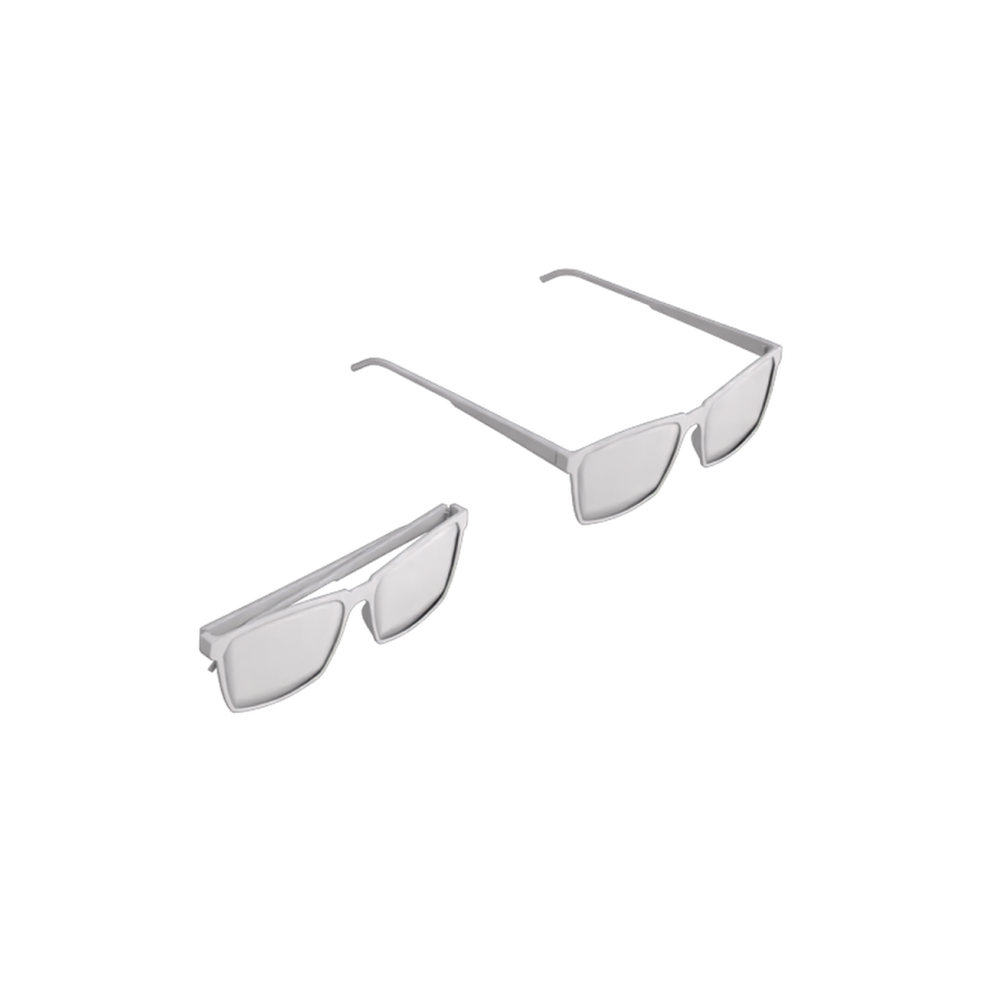 a pair of glasses on a white background
