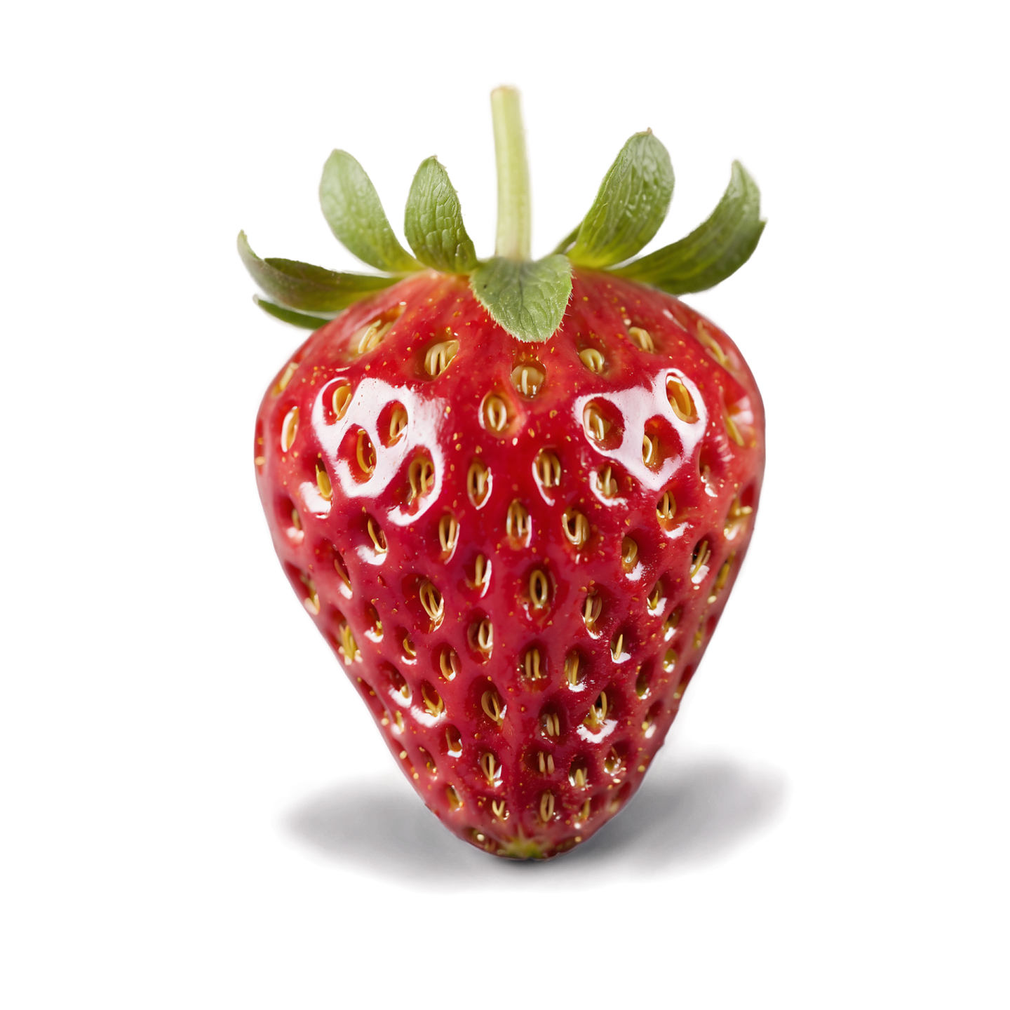 a strawberry on a white background