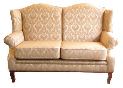 a couch with a floral pattern on it