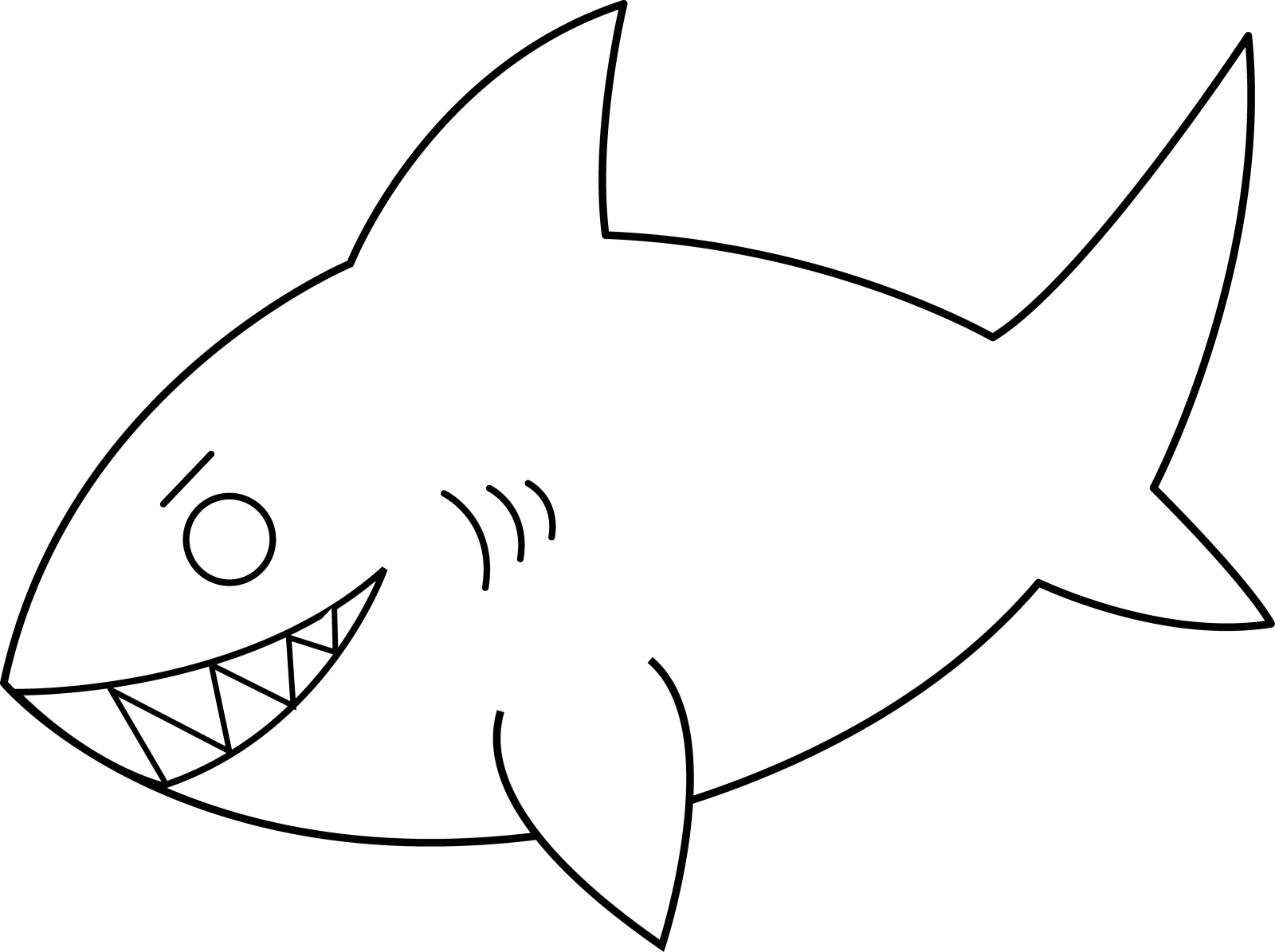 a drawing of a shark